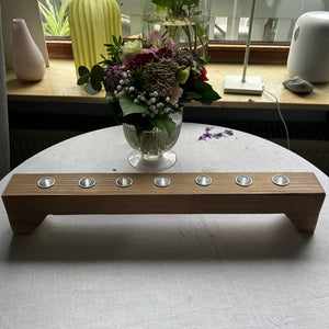 Kerzenhalter Holz, Siebener