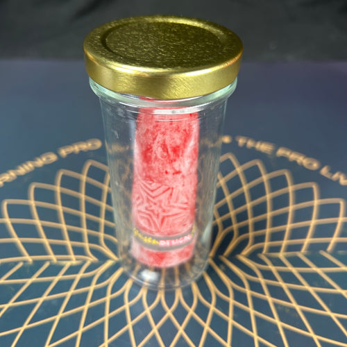 Bienenwachskerze im Geschenkglas mit Deckel